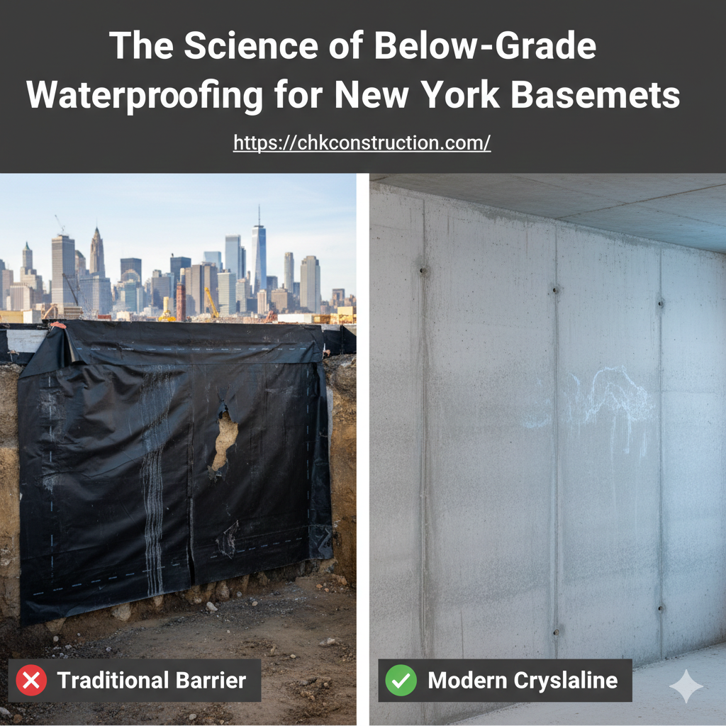 The Science of Below-Grade Waterproofing: NYC & Coastal NJ Foundations